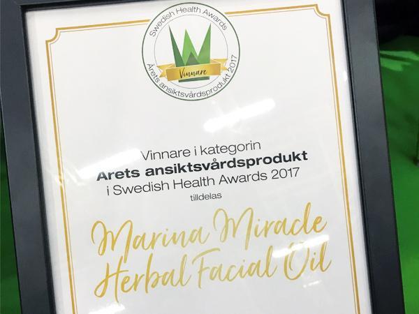 We won the Facial Product of the Year!