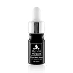 reload night serum for men. Black glass bottle protecting the product from UV light.